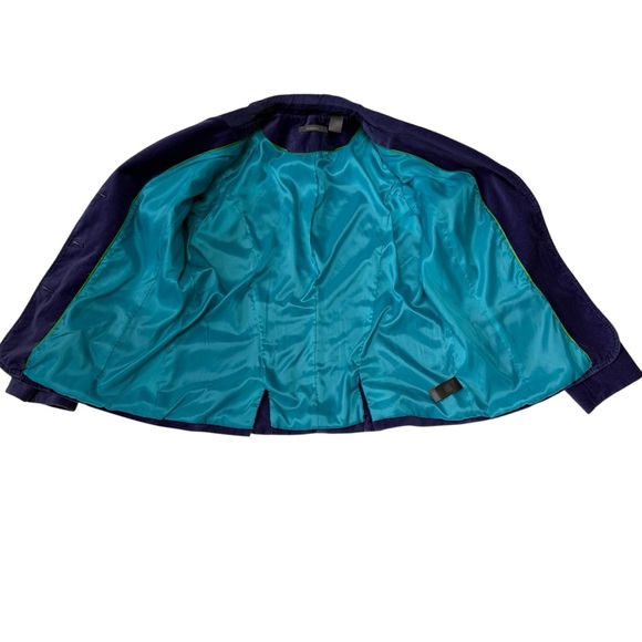 Liz Claiborne Purple Velvet Blazer Women’s Size 14 - Picture 7 of 11